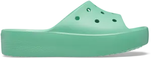 Dámské pantofle crocs classic platform světle zelená 37-38