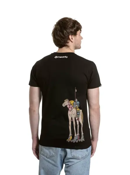 Meatfly pánské tričko Horse Black | Černá | Velikost XL | 100% bavlna