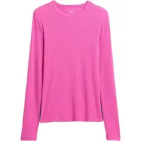 GAP V-FAST LS ESSENTIAL RIB TEE Dámske tričko, ružová, veľkosť