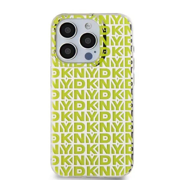 Zadní kryt DKNY PC/TPU Repeat Pattern pro Apple iPhone 15 Pro Max, žlutá
