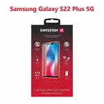 Tvrzené sklo Swissten Full Glue, Color Frame, Case Friendly pro Samsung Galaxy S22 Plus 5G, černá