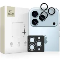 Tech-Protect Camring Fit+, sklíčko pro čočku fotoaparátu, iPhone 14 Pro / Max / 15 Pro / Max / 16 Pro / Max / 17 Pro / Max, černé