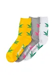 Meatfly ponožky Ganja Girl socks Triple Pack | Mnohobarevná | Velikost S/M
