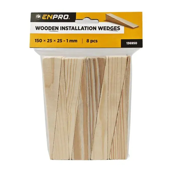 Klínky montážní dřevěné, 150 x 25 x 25 - 1 mm, 8 ks, ENPRO