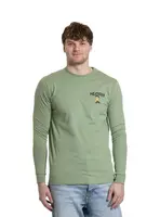 Meatfly pánské tričko s dlouhým rukávem Julien Basil Skeleton | Zelená | Velikost XL | 100% bavlna