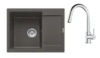 Franke Sety - Kuchynský set G256ŠB, fragranitový drez MRG 611-62 a batéria FS 3229.031, šedá bridlica/chróm 114.0720.183