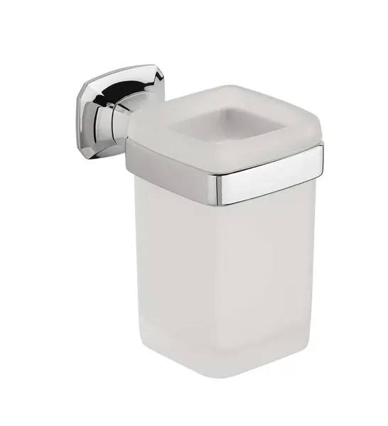 Sapho Aida - Pohár s držiakom, chróm/sklo satin AI004