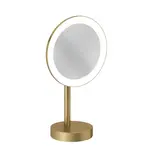 Kludi Vela R - Kosmetické zrcátko s LED osvětlením, kartáčované zlato 58995N0F