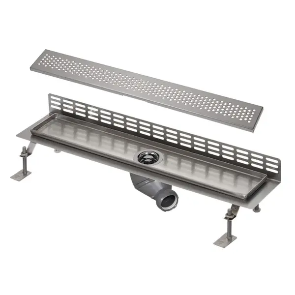 Sanela Nerezové žlaby - Sprchový žlab ke stěně, délka 95 cm, matná nerez SLKN 07BX