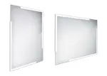 Nimco Zrkadlá - Zrkadlo s LED osvetlením, 60x80 cm, hranaté, alumínium ZP 14002