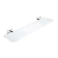 Nimco Keira - Polica IXI s frézovanými otvormi, 50 cm, matovaný Pexiglass/chróm KE X350-26