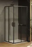 Ravak Blix - Sprchový kút Slim BLSRV2-80, 80x80 cm, čierna/číre sklo X1LM40300Z1