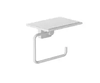 Kludi Vela S - Držiak toaletného papiera s poličkou, matná biela 2597153