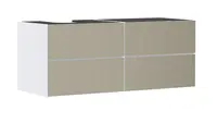 Hansgrohe Xevolos E - Umývadlová skrinka 137x56x55 cm, 4 zásuvky, matná biela/bronz 54236390