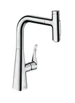 Hansgrohe M71 - Drezová batéria Metris Select s výsuvnou spŕškou,  chróm 73822000