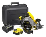 Stanley Nářadí - 18V AKU okružní pila 165 mm, 2x aku 4,0 Ah Li-Ion, nabíječka SFMCS500M2K-QW