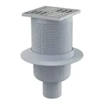 Alcadrain Odtokové kanálky - Podlahová vpust přímá 11x11 cm, kombinovaná SMART zápachová uzávěra, nerez APV32