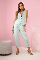 Kesi Włoski Set vesta + kalhoty tmavá máta