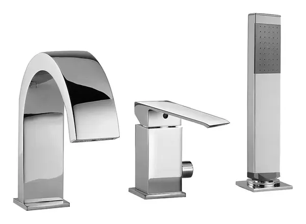 Paffoni Level - Baterie na okraj vany, 3-otvorová instalace, chrom LES040CR