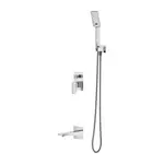 OMNIRES Fresh - Vanová baterie pod omítku, 3-otvorová instalace, s tělesem, 3 proudy, s příslušenstvím, chrom SYSFRW01CR