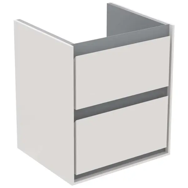 Ideal Standard Connect Air - Umyvadlová skříňka 43x40x52 cm, lesklý bílý/matný světle šedý lak E1608KN