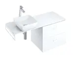 Ravak Comfort - Deska pod umyvadlo 120x46x2 cm, lesklá bílá X000001381