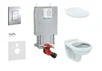 Grohe Uniset - Set předstěnové instalace, klozet Alpha se sedátkem, tlačítko Skate Cosmopolitan, chrom 38643SET-KR
