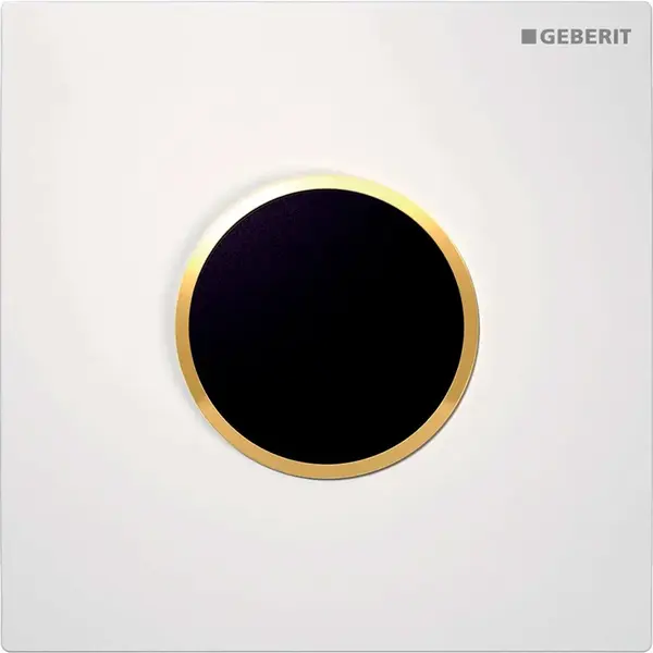 Geberit Splachovací systémy - Elektronické ovládání splachování pisoárů typ 10, síťové napájení, bílá/zlatá 116.025.KK.1
