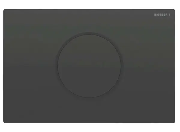 Geberit Sigma10 - Elektronické ovládání splachování, síťové napájení, černá 115.907.DW.6