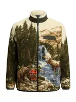 Polo Ralph Lauren Big & Tall Prechodná bunda 'PILE'  krémová / brokátová / tmavozelená / oranžová