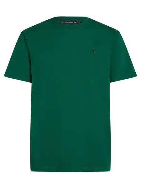 Karl Lagerfeld Tričko 'Kameo'  tmavozelená / biela