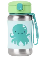 SKIP HOP Spark Style Láhev s brčkem na vodu nerez Chobotnice 12m+ 350 ml