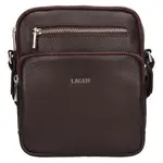 Pánská kožená taška přes rameno Lagen Kopp - tmavě hnědá