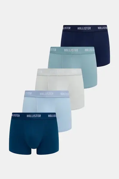 Boxerky Hollister Co. 5-pack modrá barva, KI314-5016