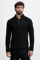 Sportovní mikina EA7 Emporio Armani pánská, černá barva, hladká, AF16390.7M000922