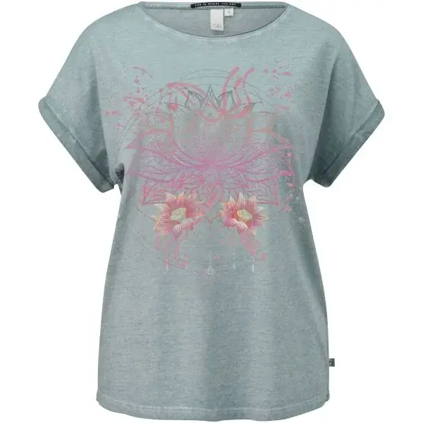 s.Oliver QS PRINT NOOS Dámské tričko, světle zelená, velikost