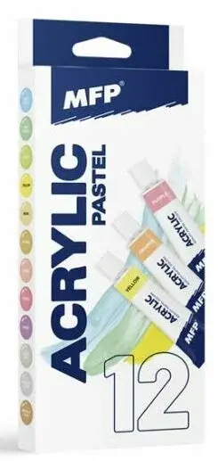 Akrylové barvy set pastel+metal 12 x 12ml