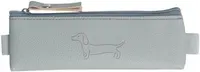 Penál etue mini s gumou na diář  Sausage Dog light gray