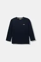 Detská bavlnená košeľa s dlhým rukávom BOSS