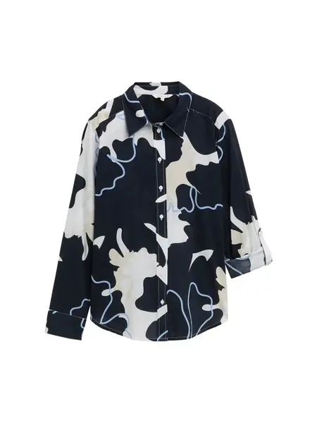 TOM TAILOR Blúzka  námornícka modrá / azúrová / biela