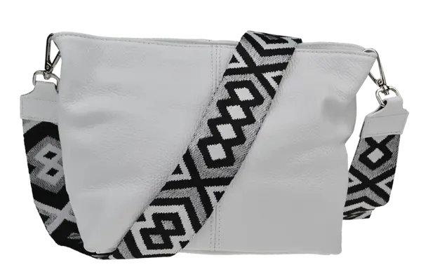 NovaKabelka.sk Batilda Bianca s prídavným popruhom