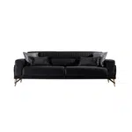 Livetastic TŘÍMÍSTNÁ POHOVKA, textil, černá