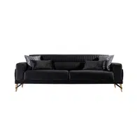 Livetastic TŘÍMÍSTNÁ POHOVKA, textil, černá