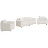Livetastic SEDACÍ SESTAVA, textil, bílá