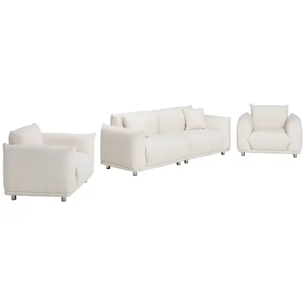 Livetastic SEDACÍ SESTAVA, textil, bílá