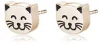 S'Agapõ Krásné bronzové náušnice kočičky CLICK SCK155