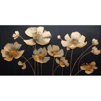 XXXL OBRAZ NA HLINÍKOVÉ DESCE, květiny, 100/50/2 cm