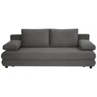 home24 ROZKLÁDACÍ POHOVKA, textil, tmavě šedá