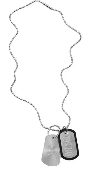 Diesel Pánský ocelový náhrdelník s vojenskými známkami DX1553040