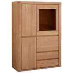 Voleo VYSOKÁ KOMODA, jádrový buk, jádrový buk, 98,4/139,6/37,7 cm
